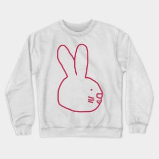 Color of the Year 2023 Viva Magenta Bunny Rabbit Portrait Crewneck Sweatshirt